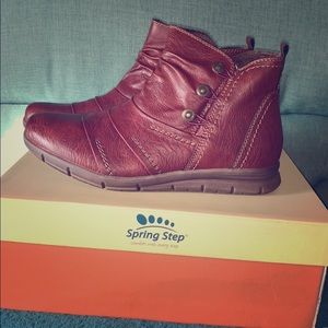 Spring Step ankle leather boots booties *New*